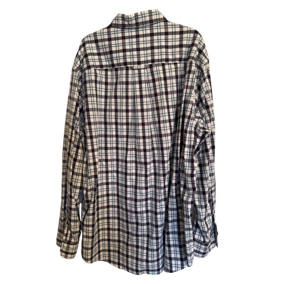 Pendleton Bridgeport Style Button-Up Shirt Large Blue Green Plaid Long Sleeve - Picture 2 of 7